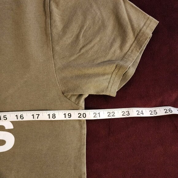 Adidas Men's Essential Single T-shirt Big Logo Green White Size Medium - Picture 9 of 10